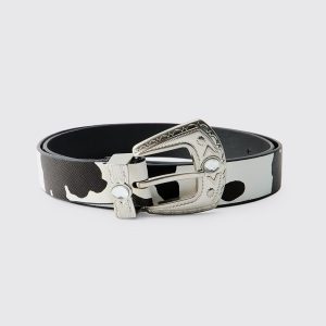 Western Buckle Cow Print Belt
