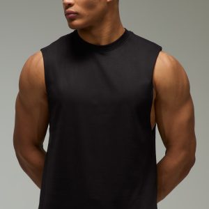 Man Active Gym Cotton Drop Armhole Regular Fit Tank