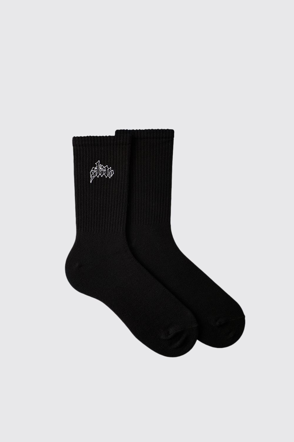 Star Slogan Embroidered Socks