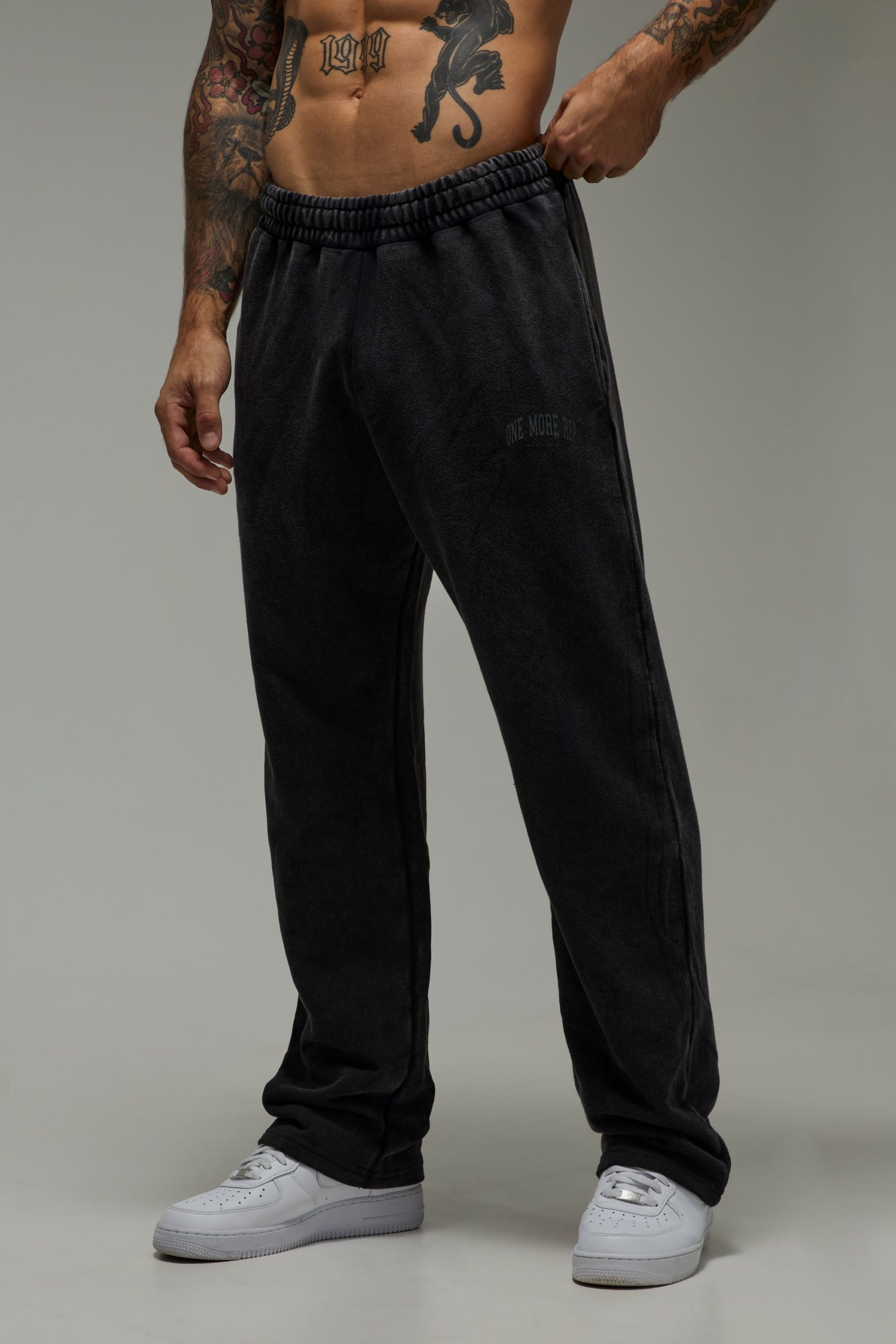One More Rep Washed Straight Leg Jogger