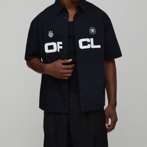 Boxy Fit Circa 98 Flock Print Short Sleeve Shirt