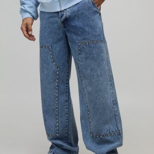 Relaxed Fit Carpenter Studded Jeans