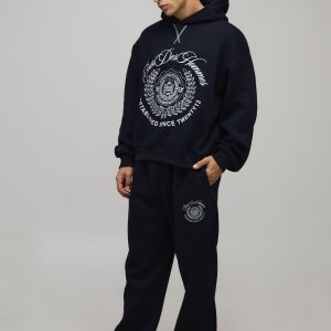 Oversized Boxy Collegiate Varsity Hooded Tracksuit