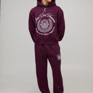 Oversized Boxy Collegiate Varsity Hooded Tracksuit