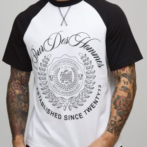 Boxy Collegiate Varsity Raglan T-Shirt
