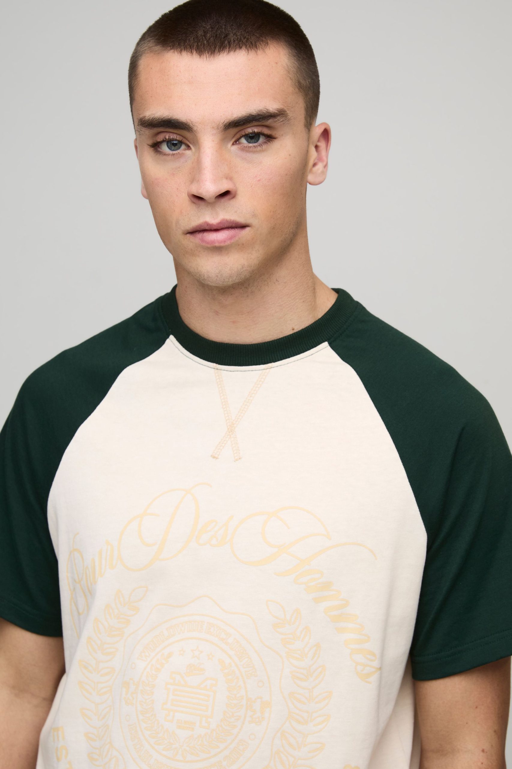 Boxy Collegiate Varsity Raglan T-Shirt - Image 3