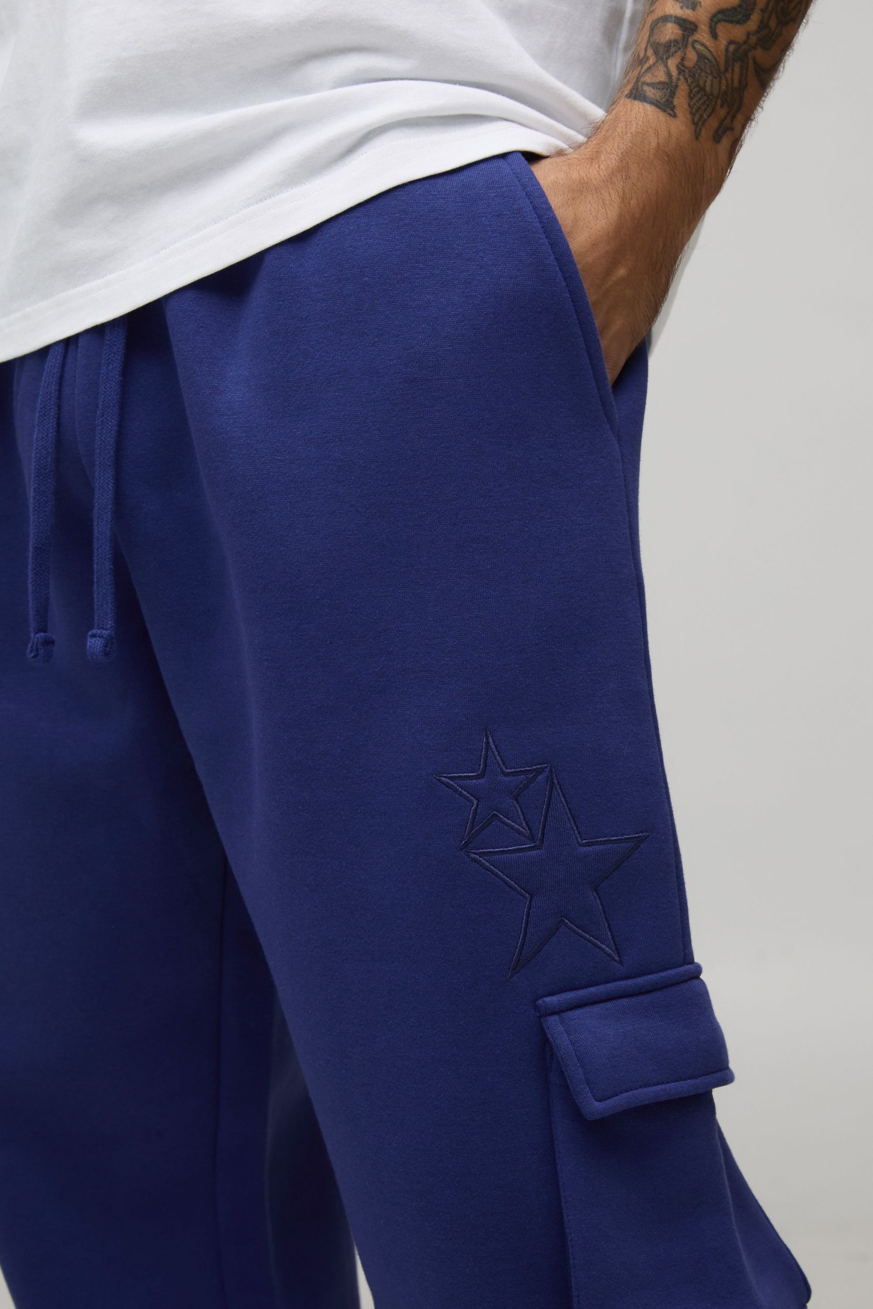Baggy Fit Star Applique Joggers - Image 3