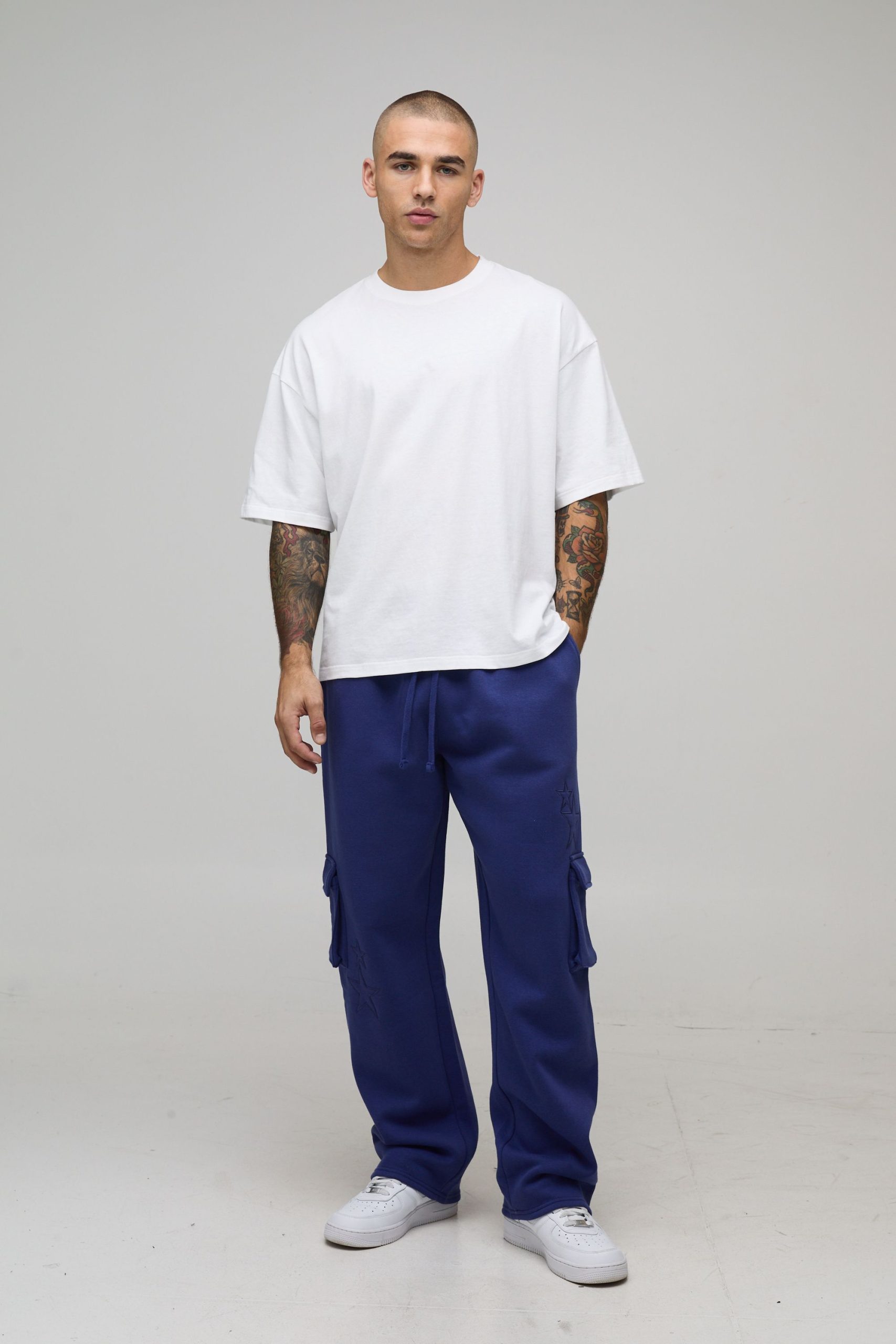 Baggy Fit Star Applique Joggers - Image 4