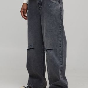 Baggy Fit Oil Washed Jeans