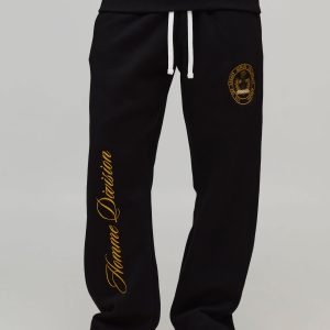 Straight Leg Homme Embroidered Joggers