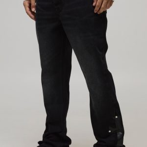 Slim Flare Gusset Panel Applique Jeans