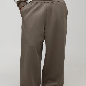 Wide Leg Abstract Printed Double Waistband Joggers