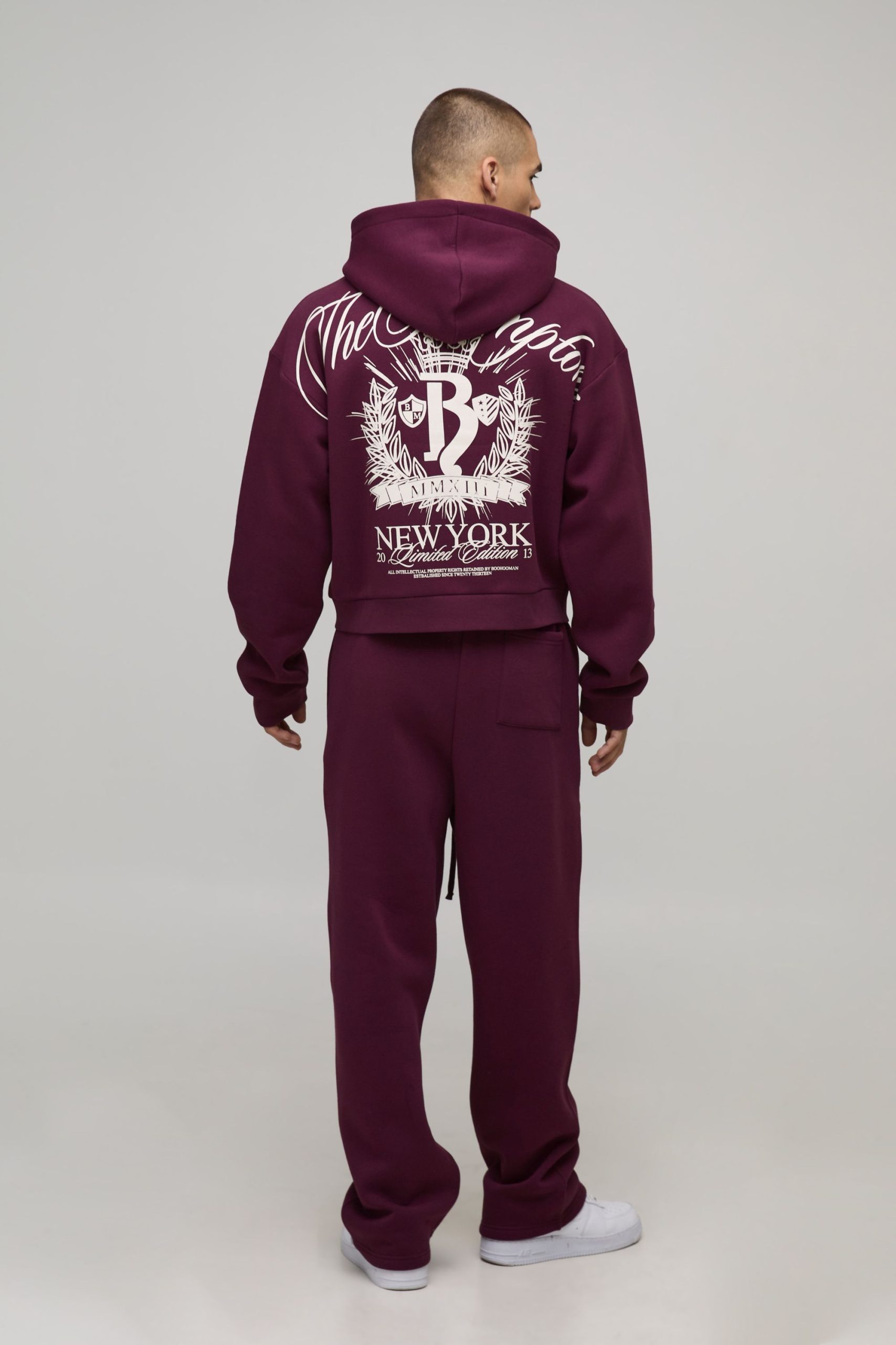 Shrunken Fit Man Hamptons Zip Through Hooded Tracksuit - Image 2