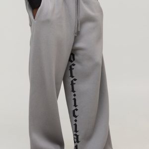 Extreme Wide Leg Official Gothic Slogan Joggers