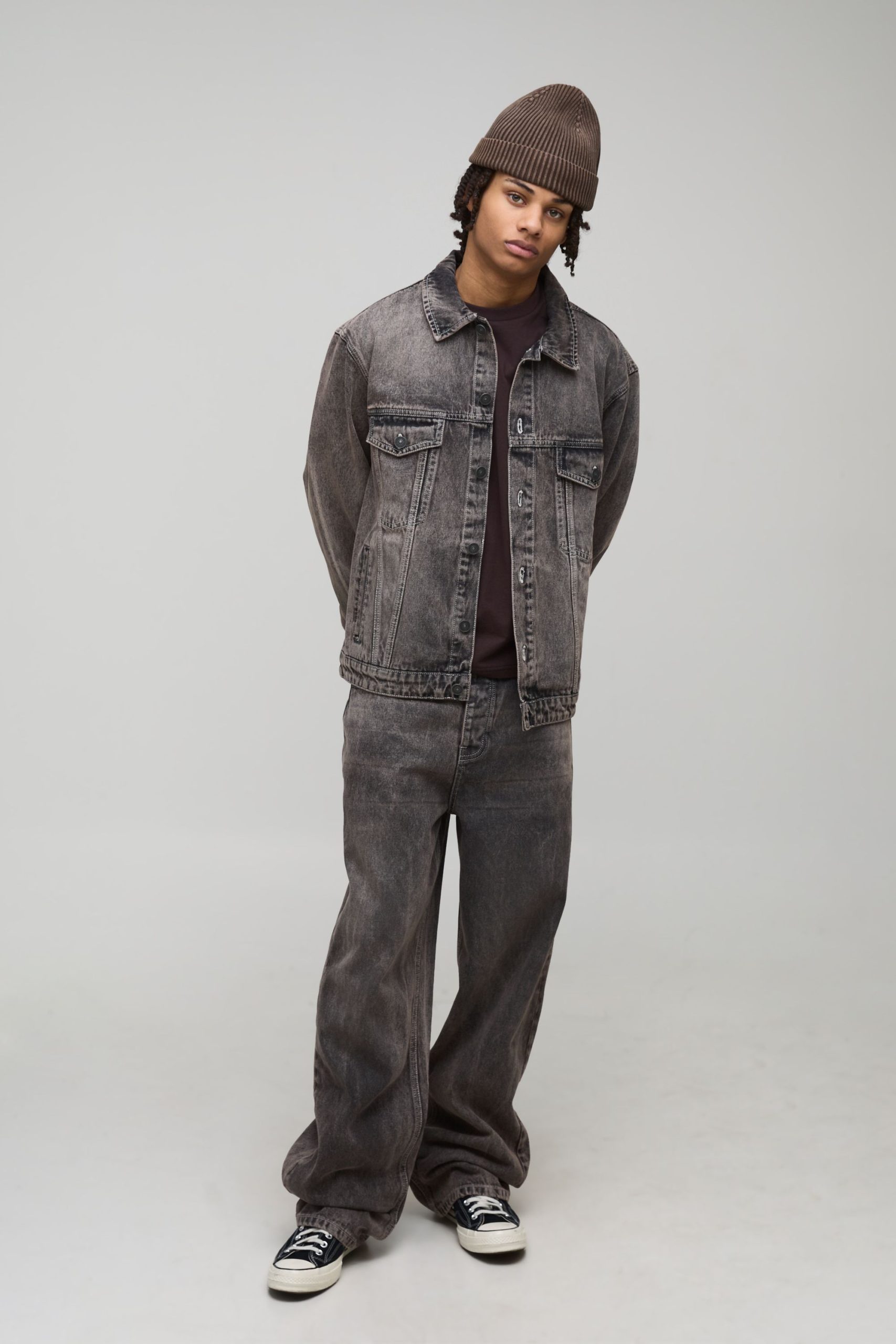 Regular Fit Washed Denim Jacket - Image 2