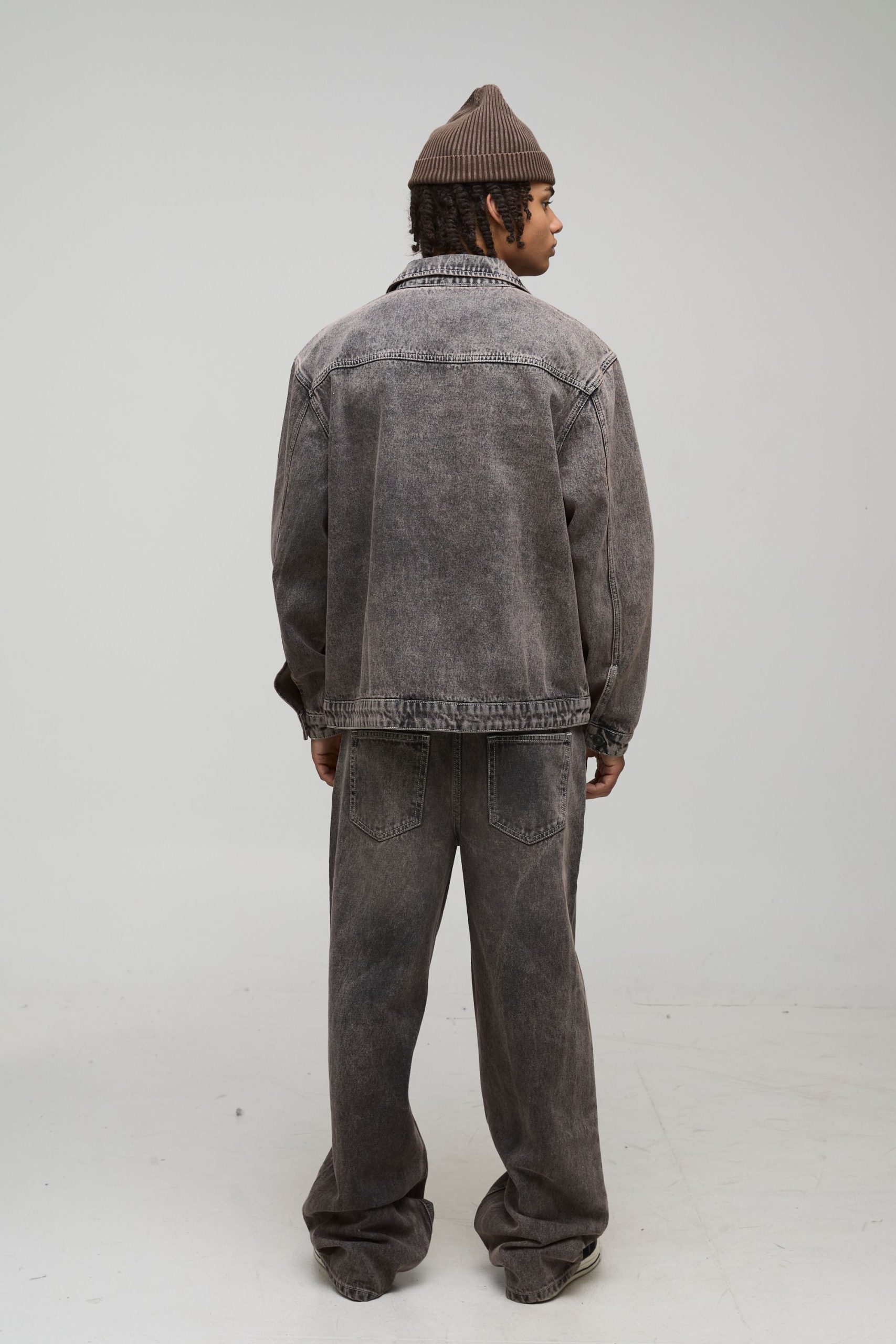 Regular Fit Washed Denim Jacket - Image 4
