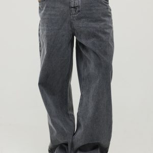 Wide Leg Washed Jeans