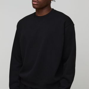 Basic Oversized Boxy Crew Neck Sweatshirt
