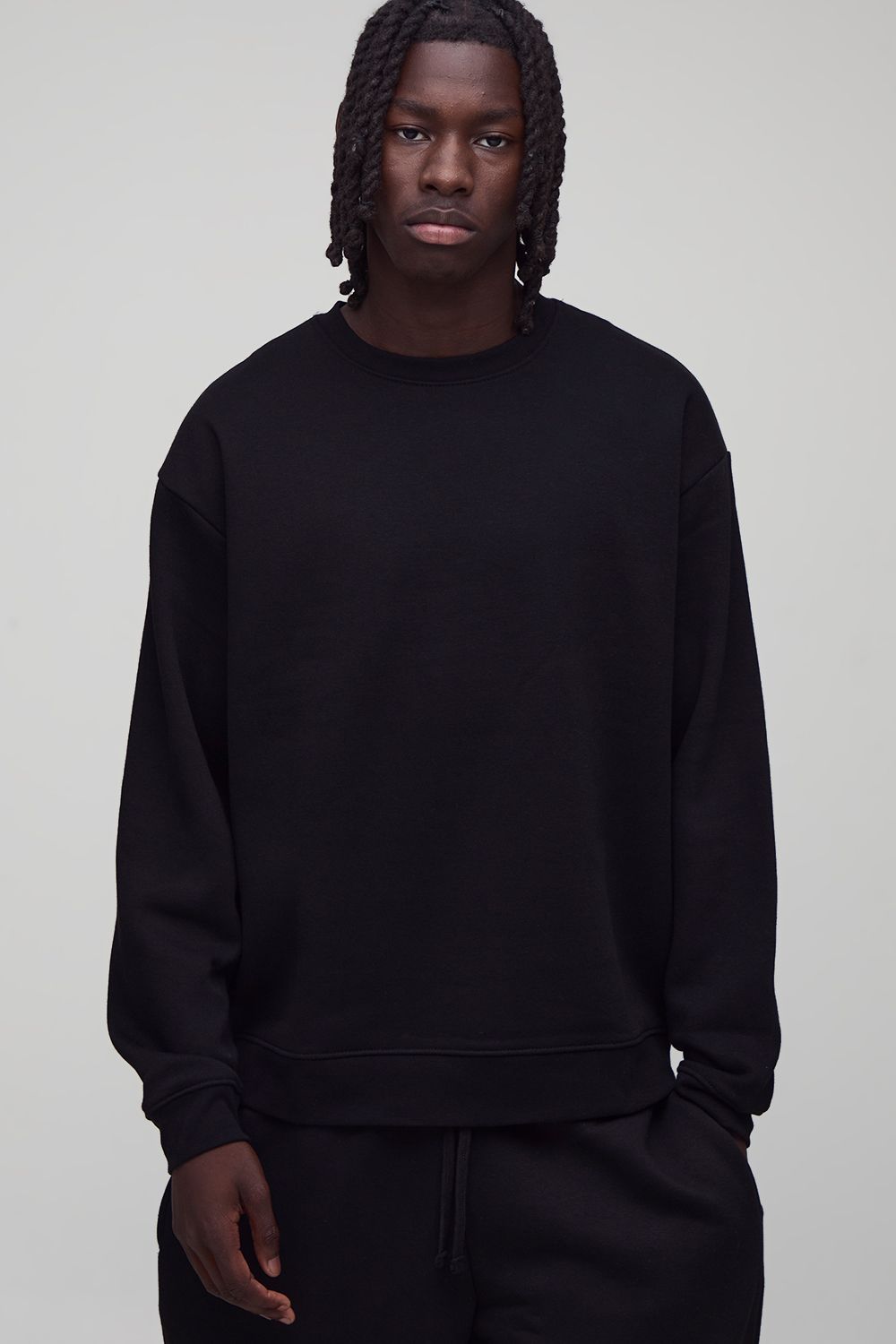 Basic Oversized Crew Neck Sweatshirt