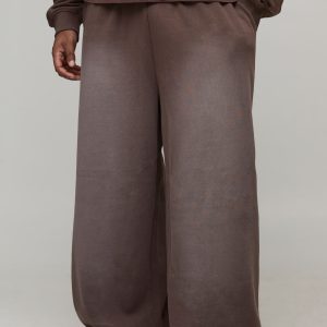 Plus Extreme Wide Leg Spray Wash Jogger