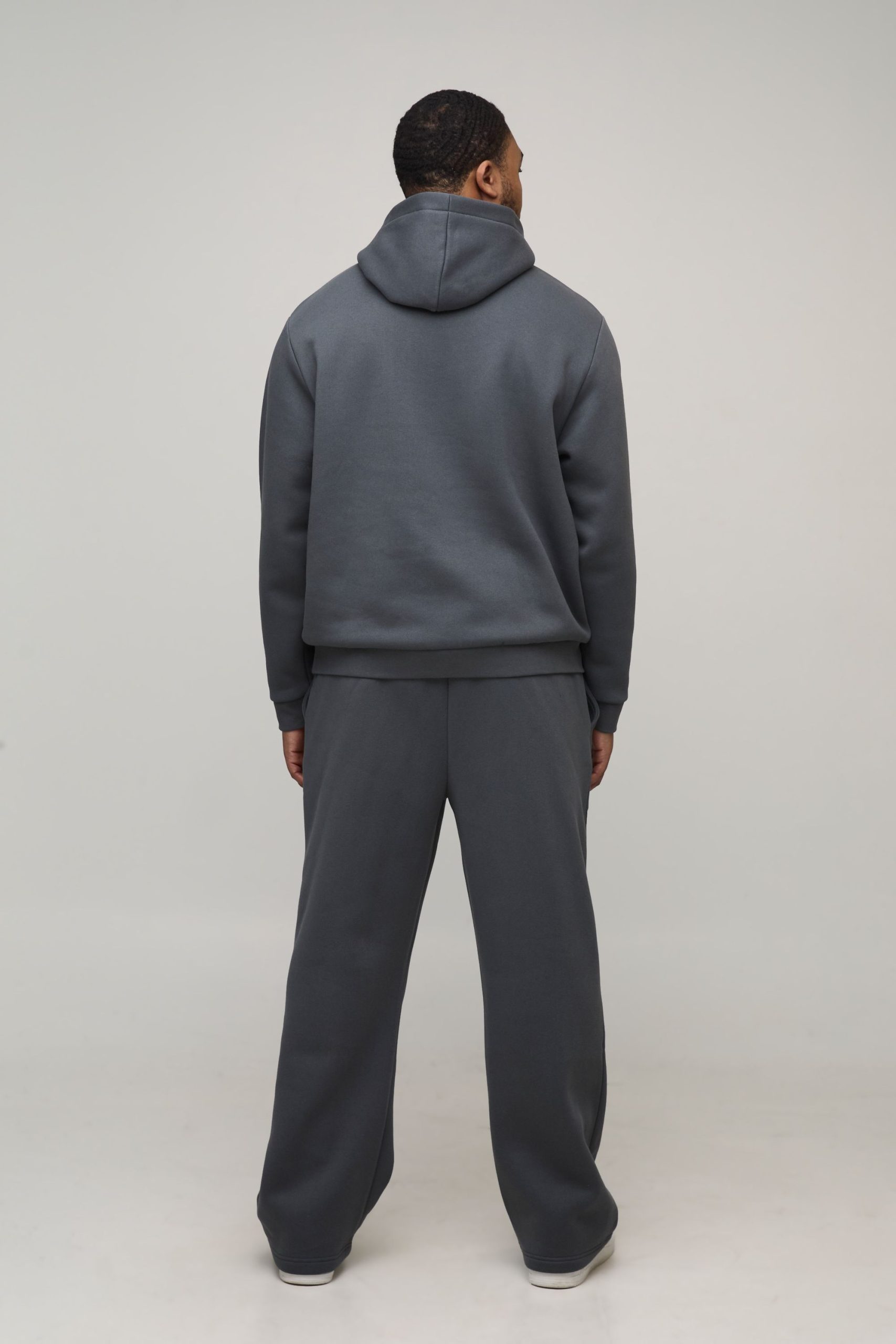 Plus Regular Fit Moto Print Hoodie & Straight Leg Jogger Tracksuit - Image 2