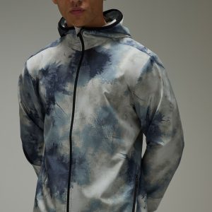 Man Active Abstract Printed Regular Fit Windbreaker