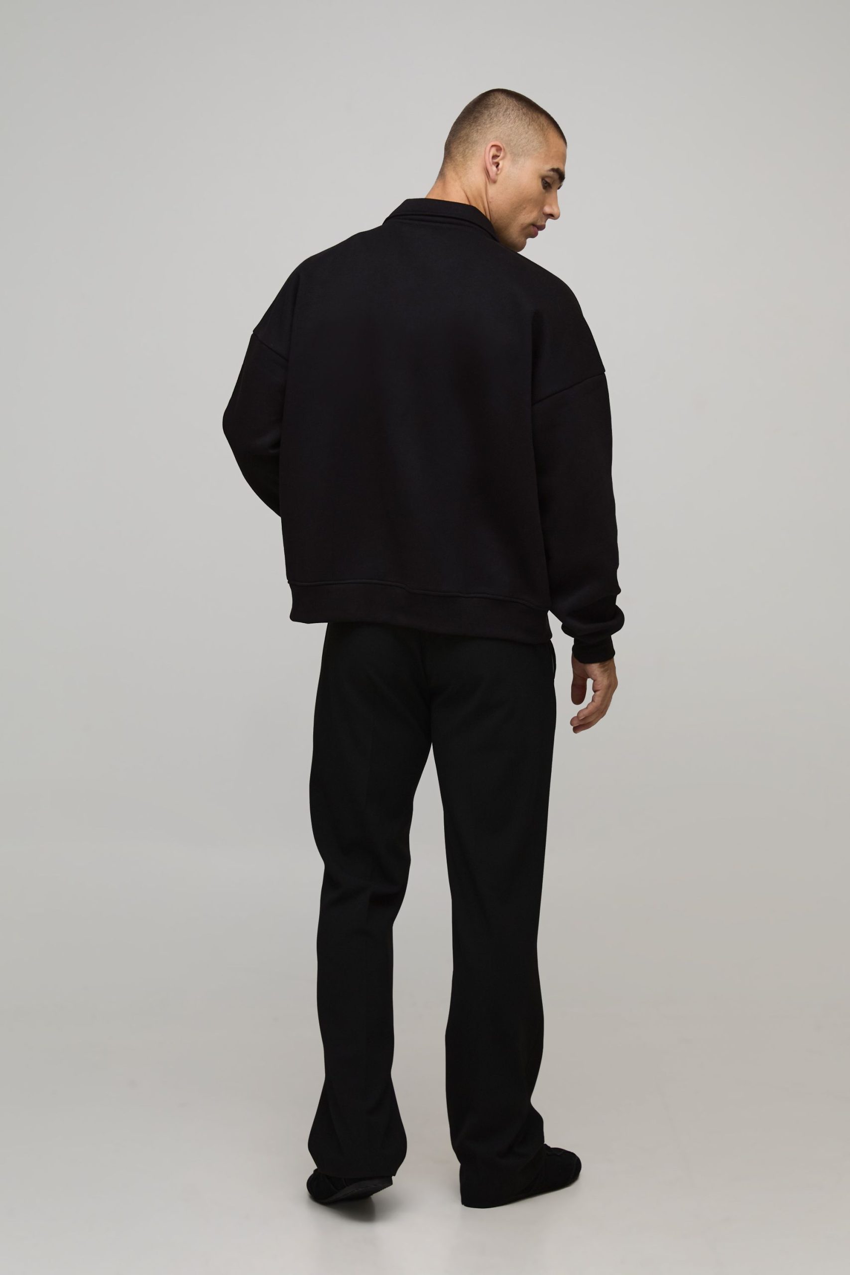 Oversized Boxy Collar Detail Cardigan - Image 2