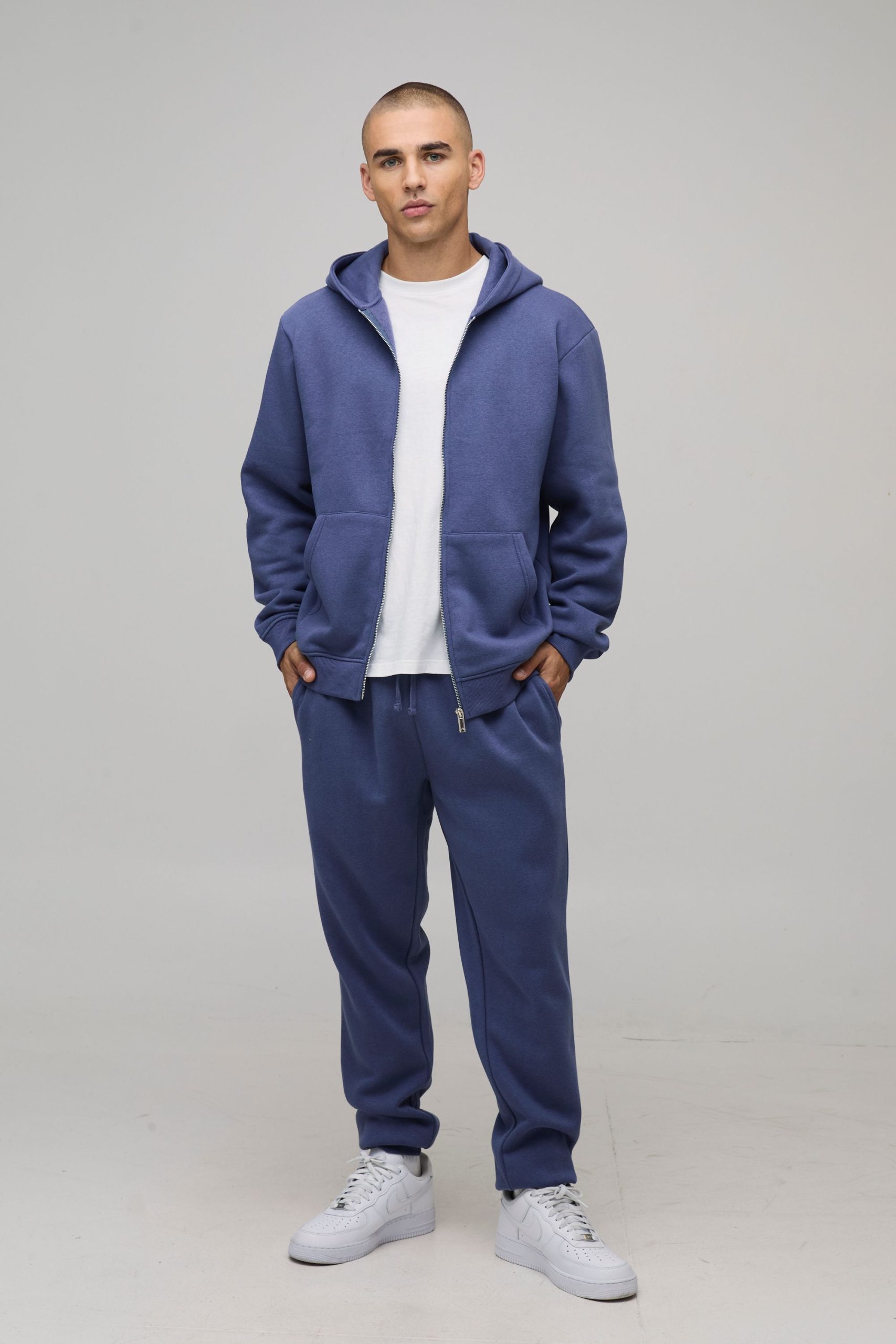 Basic Regular Fit Zip Through Hoodie - Image 4