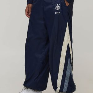 Elasticated Waist Colour Block Parachute Pants
