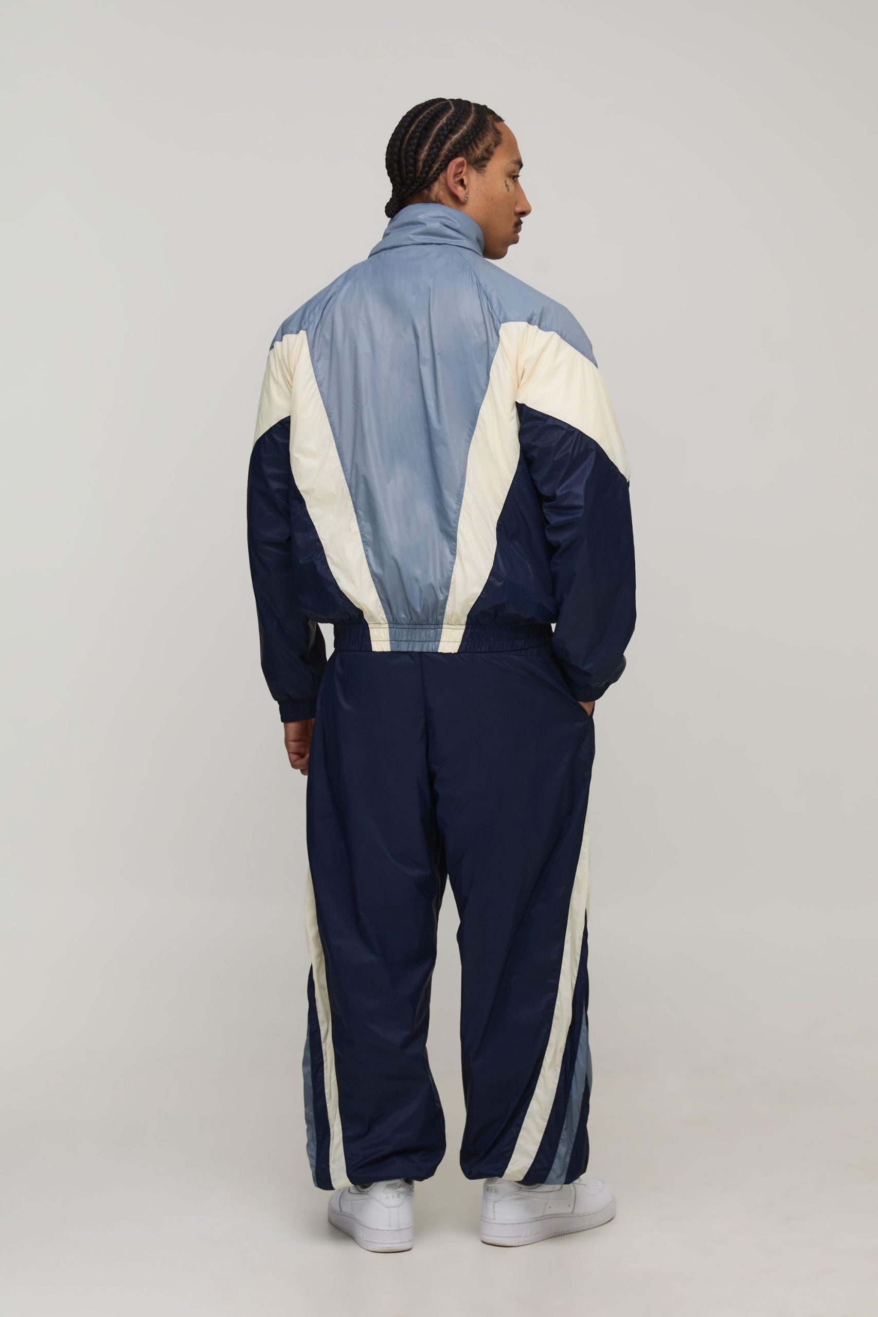 Elasticated Waist Colour Block Parachute Pants - Image 2