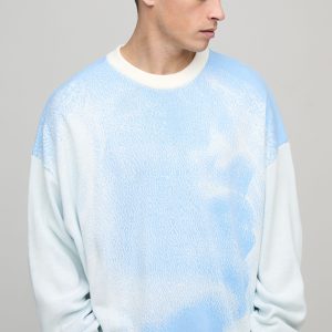 Oversized Boxy Ombre Face Knitted Jumper