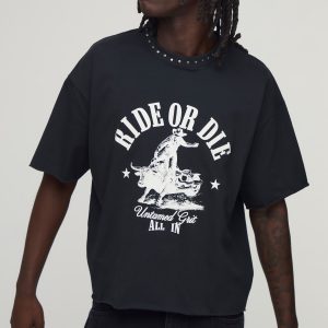Oversized Boxy Heavyweight Screw Detail T-Shirt
