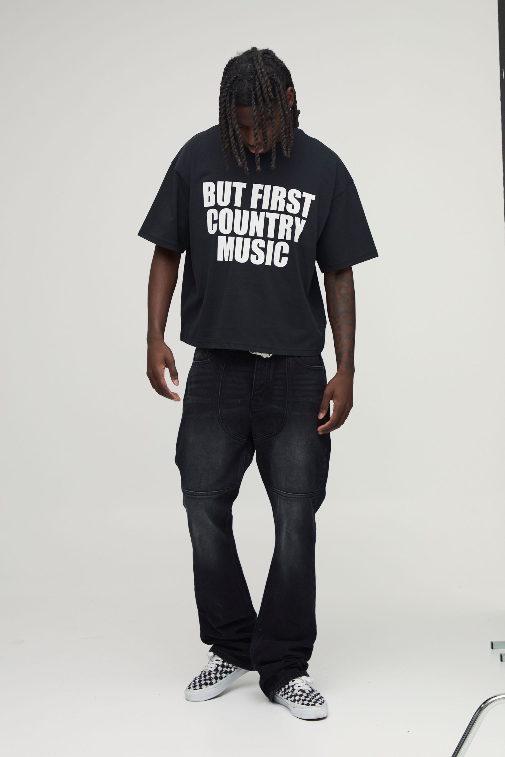 Oversized Boxy Country Slogan Heavyweight T-Shirt - Image 4