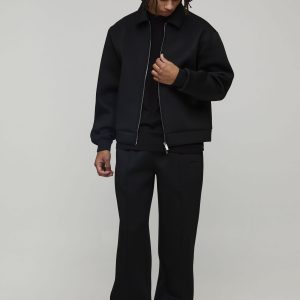 Regular Fit Harrington and Relaxed Trouser Scuba Set