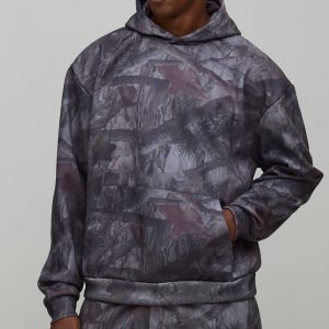 Washed Camo Boxy Oversized Hoodie