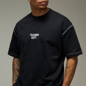Training Dept Oversized Contrast Stitch T-Shirt