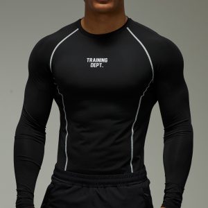 Training Dept Muscle Fit Contrast Stitch Long Sleeve T-Shirt