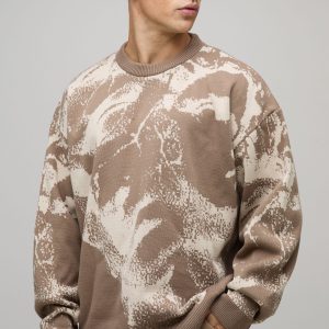 Oversized Renaissance Jacquard Knitted Jumper