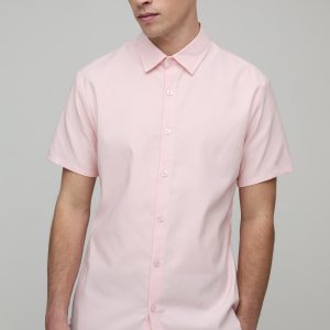 Slim Fit Short Sleeve Cotton Shirt