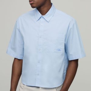 Oversized Boxy Half Sleeve Curve Hem Shirt
