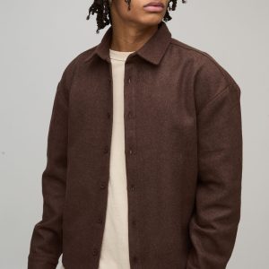 Regular Fit Melton Overshirt