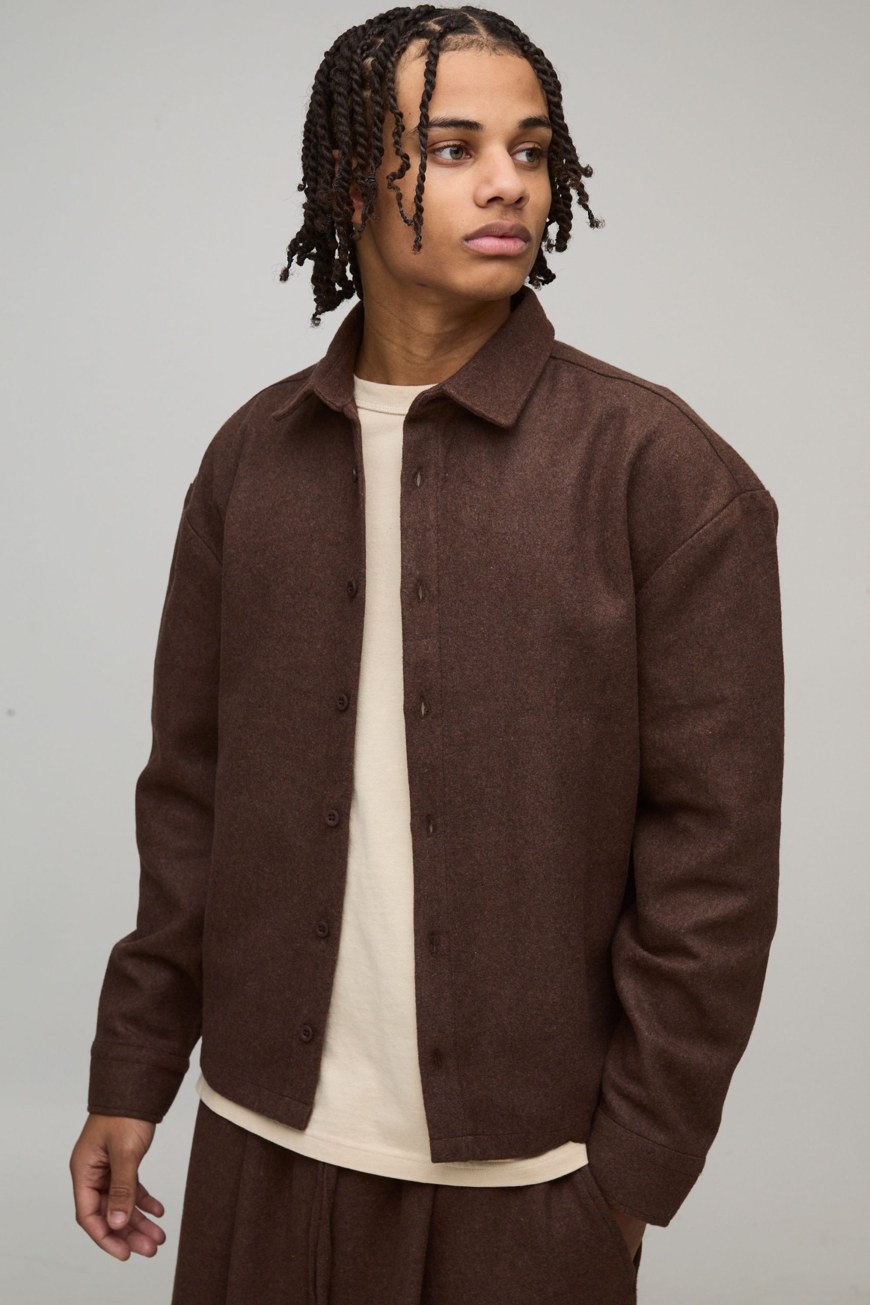 Regular Fit Melton Overshirt