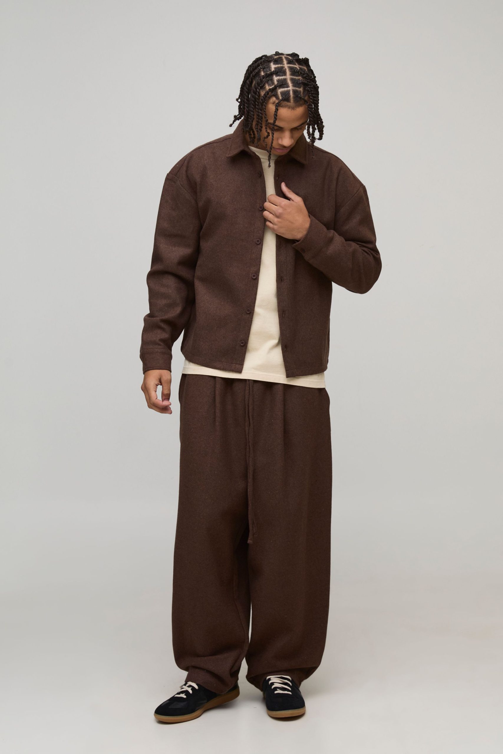 Regular Fit Melton Overshirt - Image 4