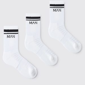 Man Active Gym Crew Sock 3 Pack