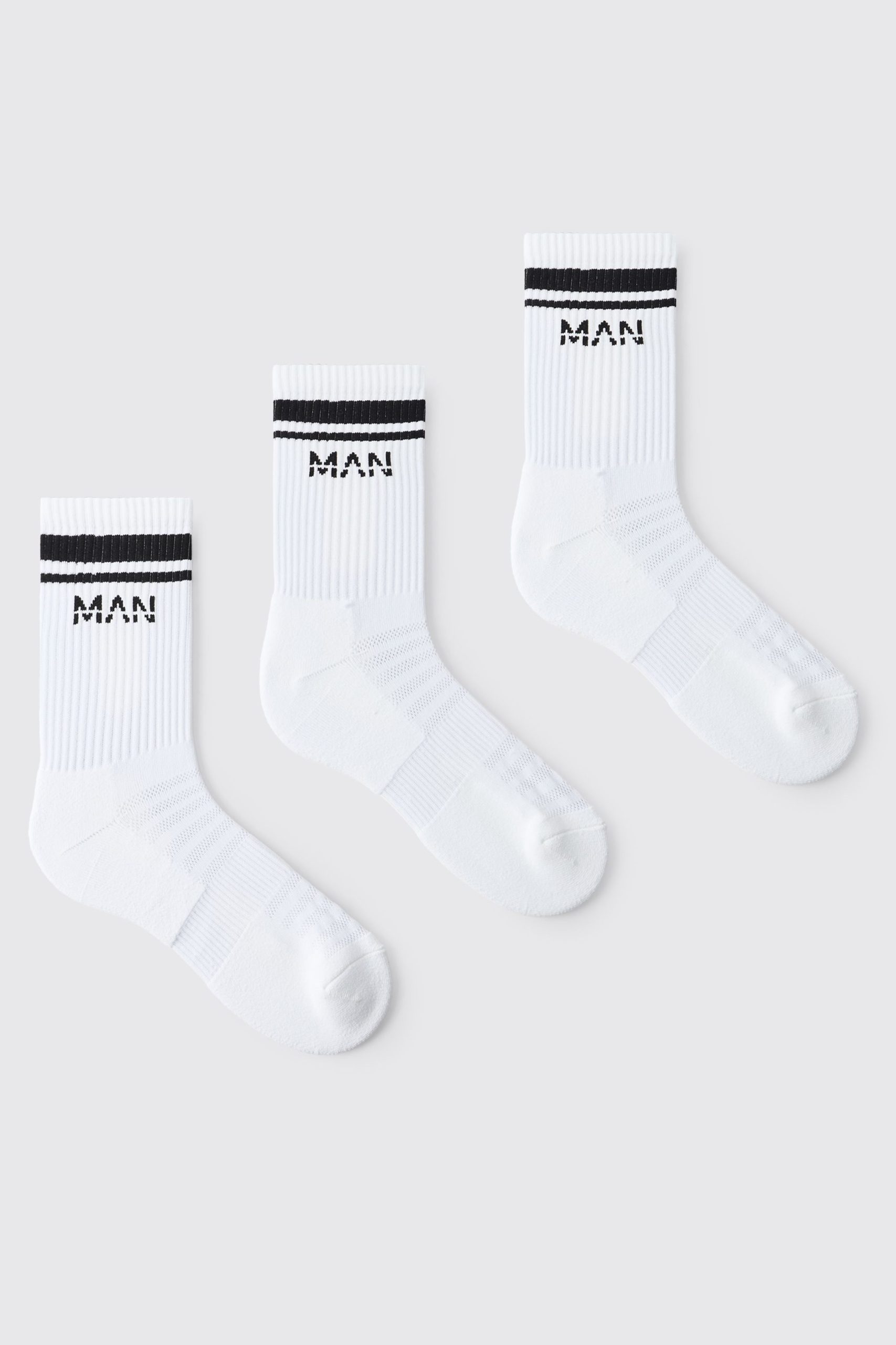 Man Active Gym Crew Sock 3 Pack