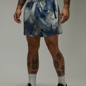 Man Active Regular Fit Abstract Printed 5inch Shorts