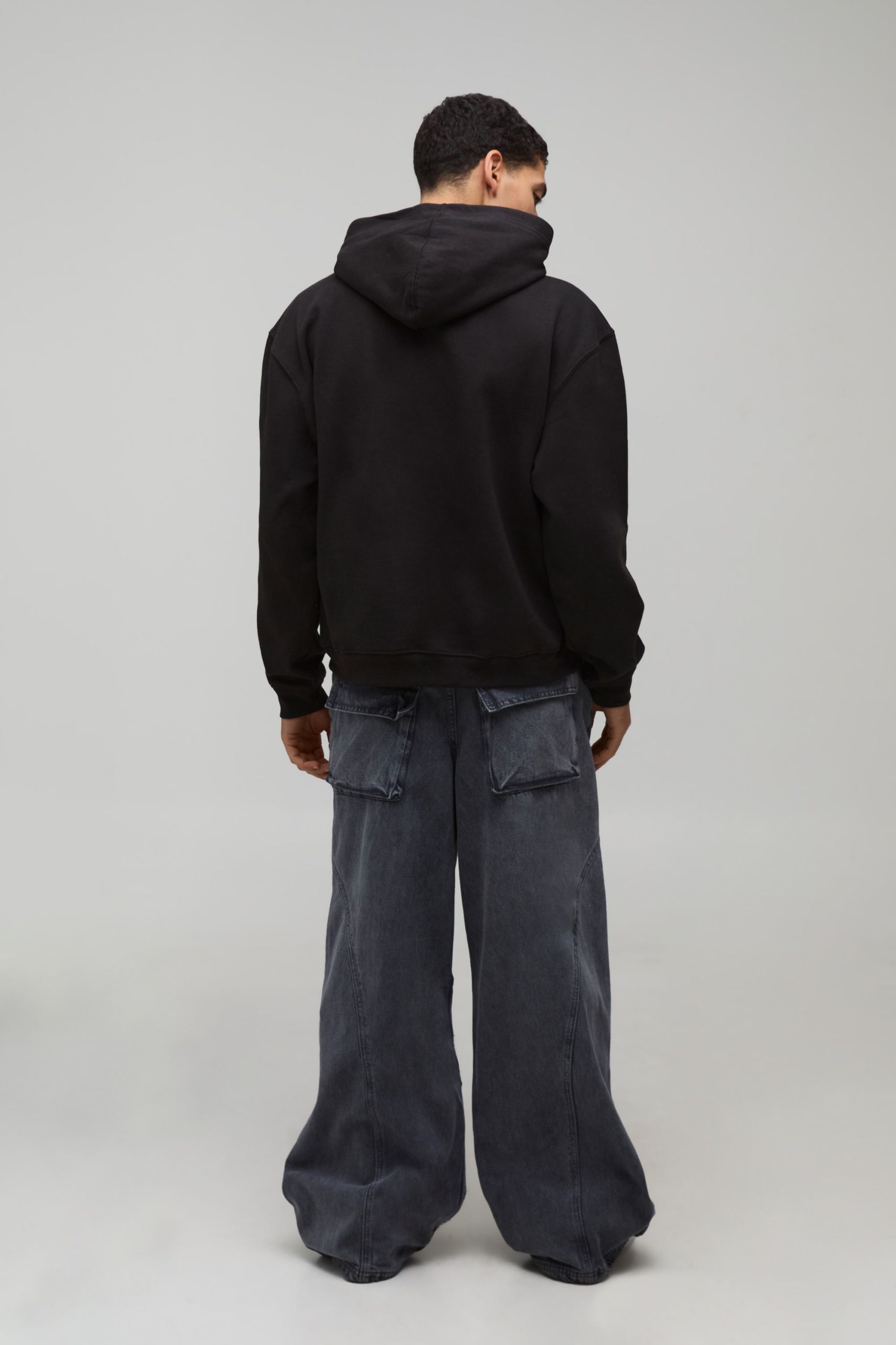 Black Oversized Boxy Disney Toy Story License Printed Hoodie - Image 2