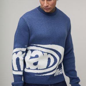 Tall Man Boxy Jacquard Knitted Jumper