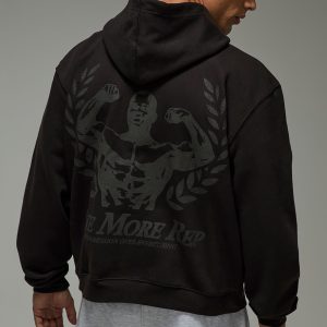 One More Rep Wreath Oversized Boxy Hoodie