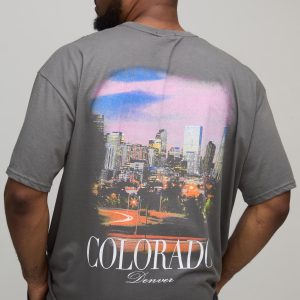 Plus Oversized Colorado Location Print T-shirt